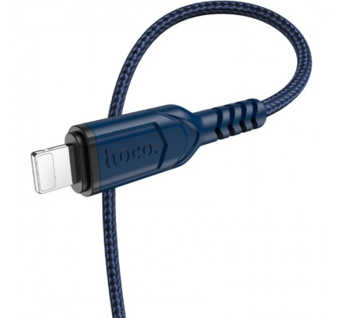 HOCO Дата кабель USB 2.0 AM to Lightning 1.0m 2.4A nylon X59 blue HOCO (6931474744883)