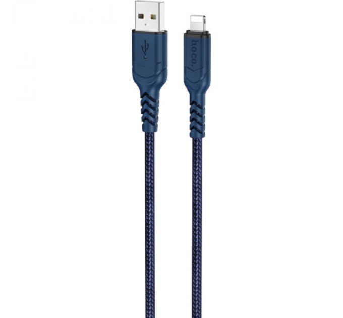 HOCO Дата кабель USB 2.0 AM to Lightning 1.0m 2.4A nylon X59 blue HOCO (6931474744883)
