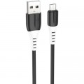 HOCO Дата кабель USB 2.0 AM to Micro 5P 1.0m 2.4A silicone X82 black HOCO (6931474768551)
