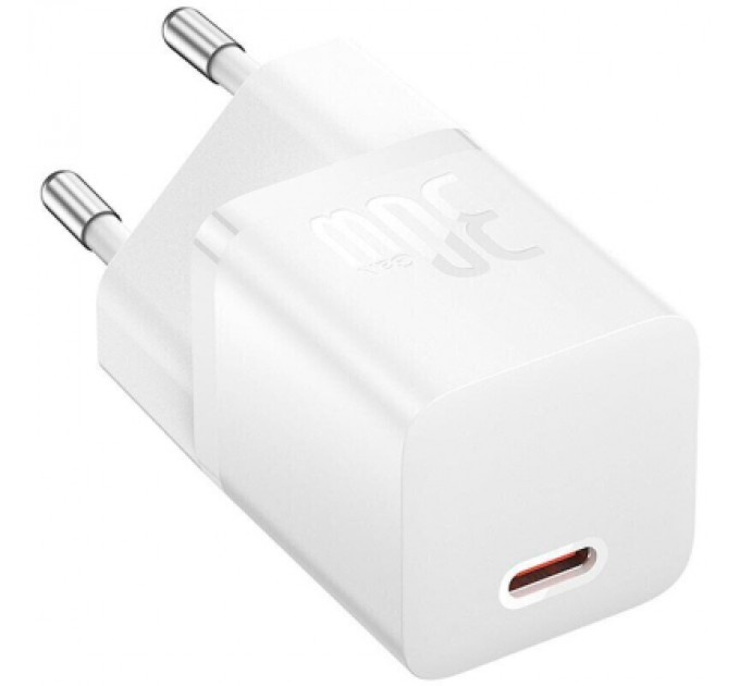 Baseus Зарядний пристрій Baseus GaN5 Fast Charger USB-C 30W + Cable 1.0m Type-C 100W white (P10110902213-00)