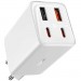 Baseus Зарядний пристрій Baseus GaN6 Pro Fast Charger 2C+2U 65W + Cable 1.0m Type-C 100W white (P10162701213-00)