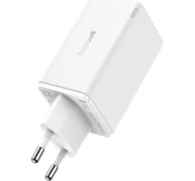 Baseus Зарядний пристрій Baseus GaN6 Pro Fast Charger 2C+2U 65W + Cable 1.0m Type-C 100W white (P10162701213-00)