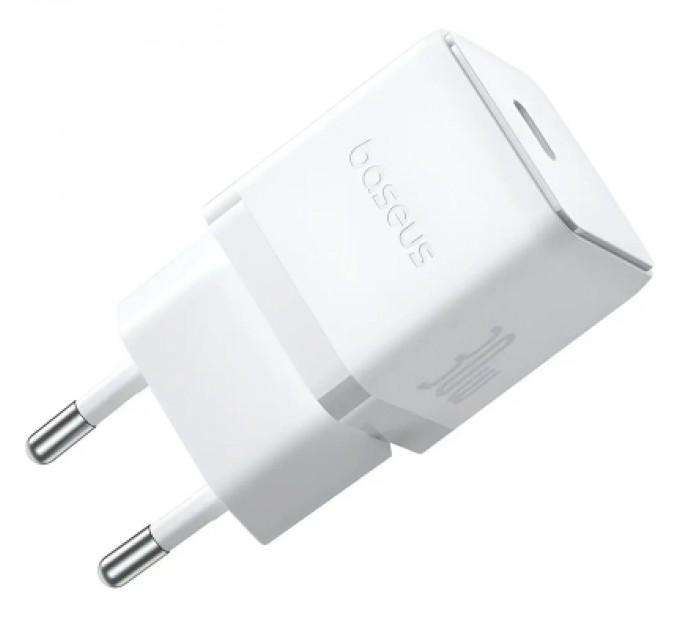 Baseus Зарядний пристрій Baseus Palm Fast Charger 1C 30W + Cable 1.0m Type-C 60W white (P10111605213-01)