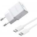 Baseus Зарядний пристрій Baseus Palm Fast Charger 1C 30W + Cable 1.0m Type-C 60W white (P10111605213-01)