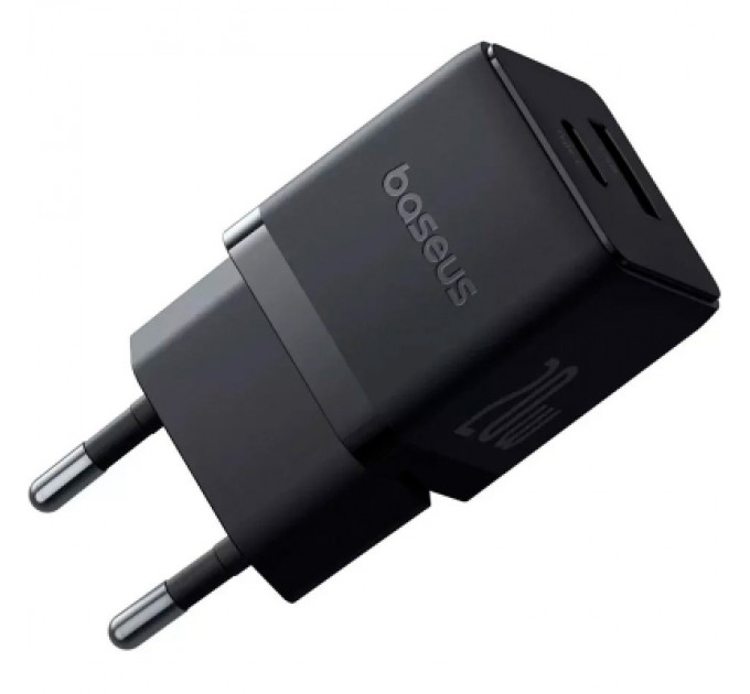 Baseus Зарядний пристрій Baseus Palm Fast Charger C+U 20W black (P10111608113-00)