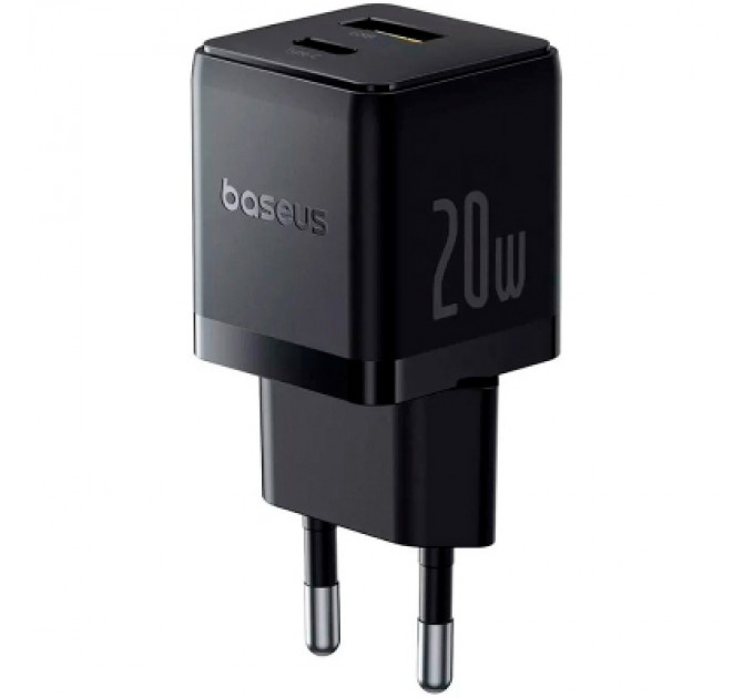 Baseus Зарядний пристрій Baseus Palm Fast Charger C+U 20W black (P10111608113-00)