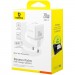 Baseus Зарядний пристрій Baseus Palm Fast Charger C+U 20W moon white (P10111608213-00)