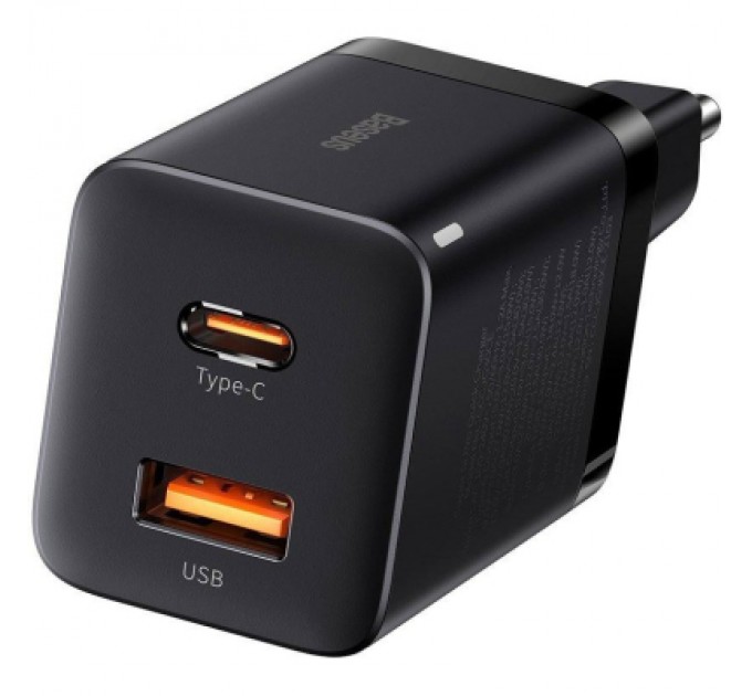 Baseus Зарядний пристрій Baseus Super Si Pro Quick Charger C+U 30W black (CCSUPP-E01)