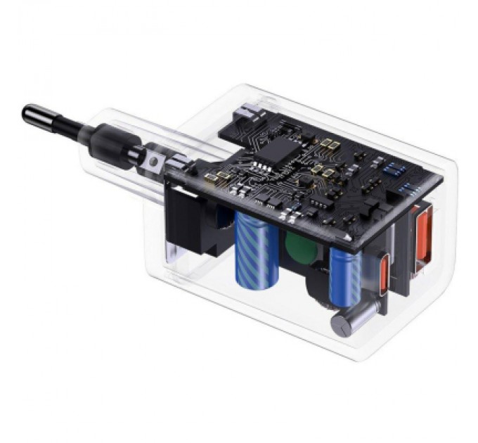 Baseus Зарядний пристрій Baseus Super Si Pro Quick Charger C+U 30W black (CCSUPP-E01)