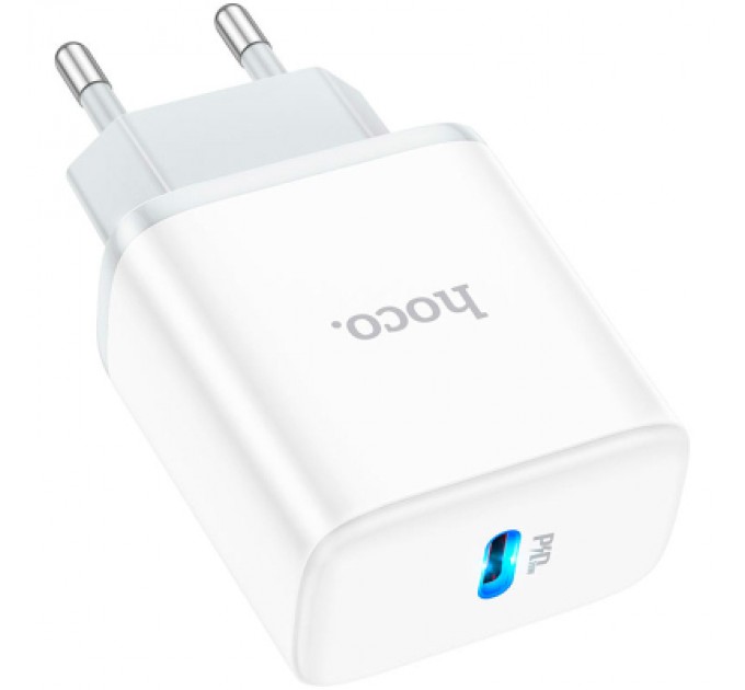 HOCO Зарядний пристрій HOCO C104A Stage USB-C PD20W White (6931474782892)