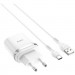 HOCO Зарядний пристрій HOCO C12Q Smart USB QC3.0 + cable USB to USB-C 18W White (6931474716309)