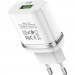 HOCO Зарядний пристрій HOCO C12Q Smart USB QC3.0 + cable USB to USB-C 18W White (6931474716309)