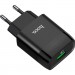 HOCO Зарядний пристрій HOCO C72Q Glorious USB QC3.0 18W Black (6931474732507)