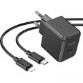 HOCO Зарядний пристрій HOCO CS13A Ocean USB-C PD20W + cable USB-C to Lightning Black (6942007603829)