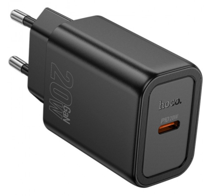HOCO Зарядний пристрій HOCO N60 Gentle USB-C PD20W Black (6942007644174)
