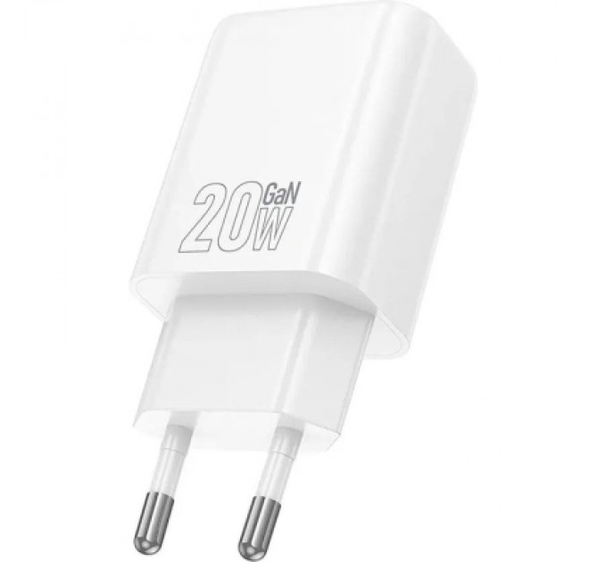 HOCO Зарядний пристрій HOCO N60 Gentle USB-C PD20W White (6942007644181)