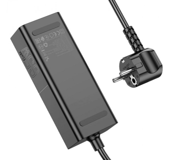 HOCO Зарядний пристрій HOCO NS4 Sharp desktop socket 2xUSB-C + USB-A PD65W Black (6942007617352)