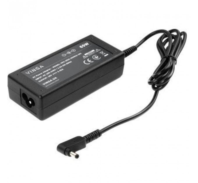 Блок живлення до ноутбуку Vinga ASUS 65W 19V 3,42A 4.0 *1.35 (VPA-1934-AS4013-101)