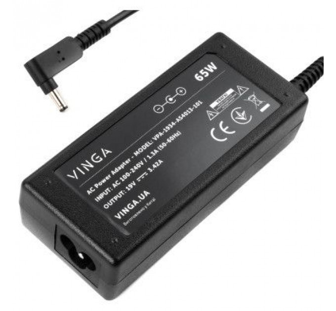 Блок живлення до ноутбуку Vinga ASUS 65W 19V 3,42A 4.0 *1.35 (VPA-1934-AS4013-101)