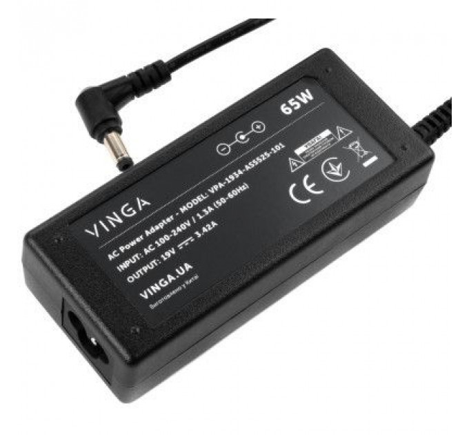 Блок живлення до ноутбуку Vinga ASUS 65W 19V 3,42A 5.5*2.5 (VPA-1934-AS5525-101)