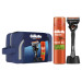 Gillette Набір косметики Gillette Бритва ProGlide з 1 змінним лезом + Гель для гоління Fusion5 200 мл + Підставка + Косметичка (8700216534420)