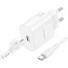 BOROFONE Зарядний пристрій BOROFONE BA82A Platinum USB-C PD25W + cable USB-C to USB-C White (6941991112270)
