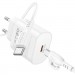 BOROFONE Зарядний пристрій BOROFONE BA82A Platinum USB-C PD25W + cable USB-C to USB-C White (6941991112270)