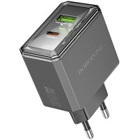 Зарядний пристрій BOROFONE BAS32A Treasure 1xUSB-C PD30W + 1xUSB QC3.0 Black (6941991110641)