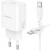 BOROFONE Зарядний пристрій BOROFONE BN26 Fuente USB-C PD20W + cable USB-C to USB-C White (6941991120251)