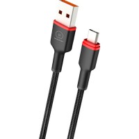 Дата кабель USB-C to USB-C 1.0m 2.4A X203 black WUW (6972573336203)