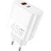 WUW Зарядний пристрій WUW C209 1xUSB-C PD45W + 1xUSB QC3.0 18W White (WUW-C209)