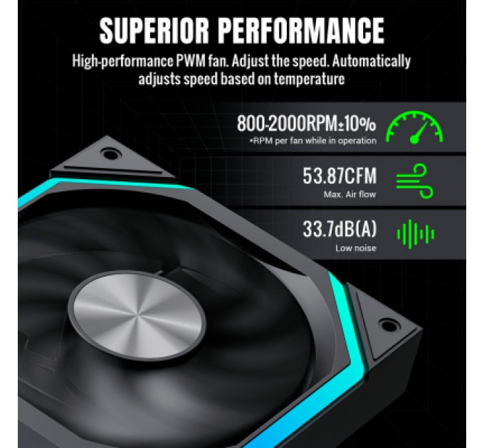 Gamemax Кулер до корпусу Gamemax FN12A-N2-R