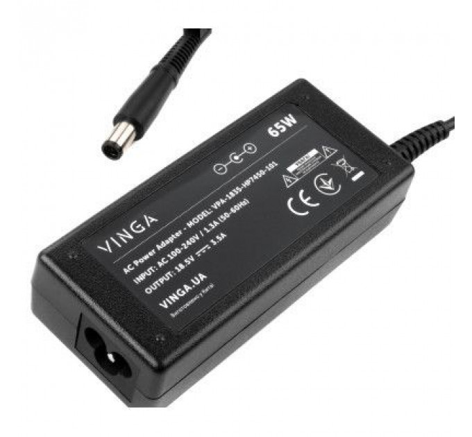Блок живлення до ноутбуку Vinga HP 65W 18.5V 3.5А 7.4*5.0 (VPA-1835-HP7450-101)