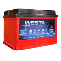 Акумулятор автомобільний Westa 6CT-63 А (1) RED EFB