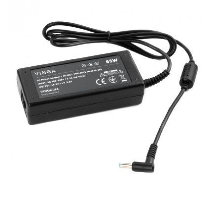 Блок живлення до ноутбуку Vinga HP 65W 18.5V 3.5А 4.5*3.0 (VPA-1835-HP4530-101)