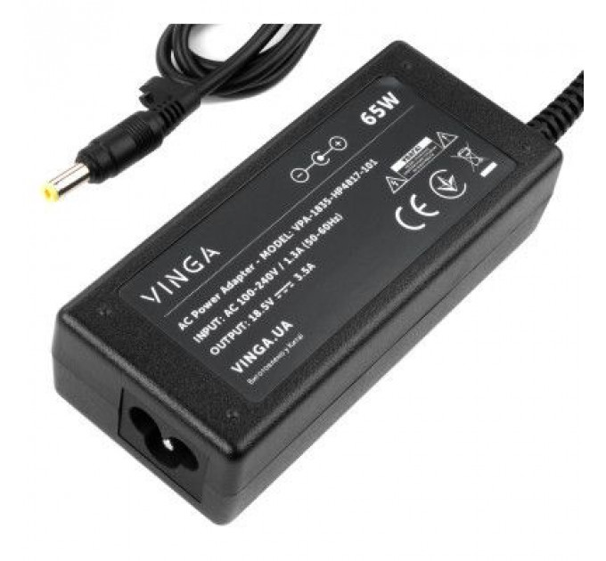 Блок живлення до ноутбуку Vinga HP 65W 18.5V 3.5А 4.8*1.7 (VPA-1835-HP4817-101)