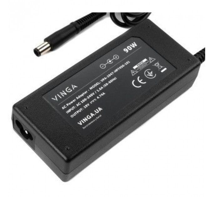 Блок живлення до ноутбуку Vinga HP 90W 19V 4.74A 7.4*5.0 (VPA-1947-HP7450-101)
