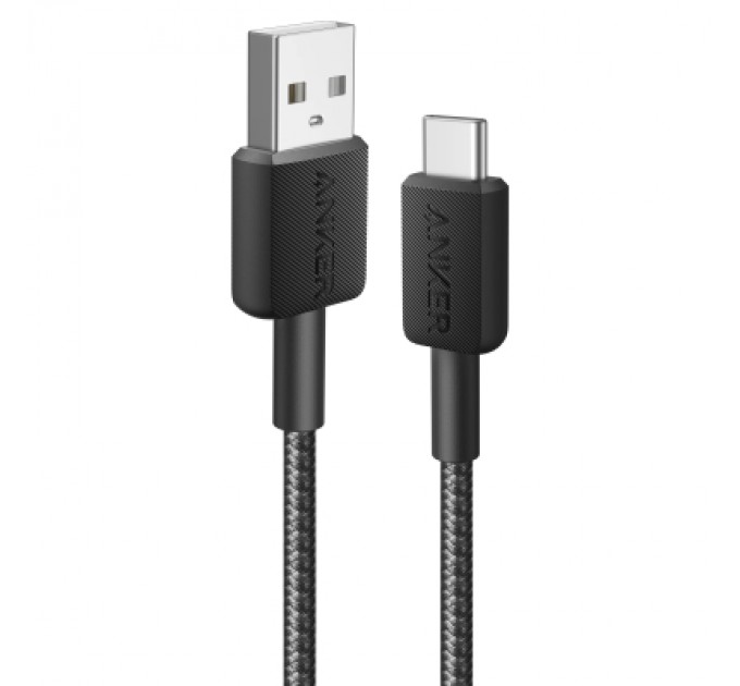 Anker Дата кабель USB 2.0 AM to USB-C 1.8m nylon 322 black Anker (A81H6G11)