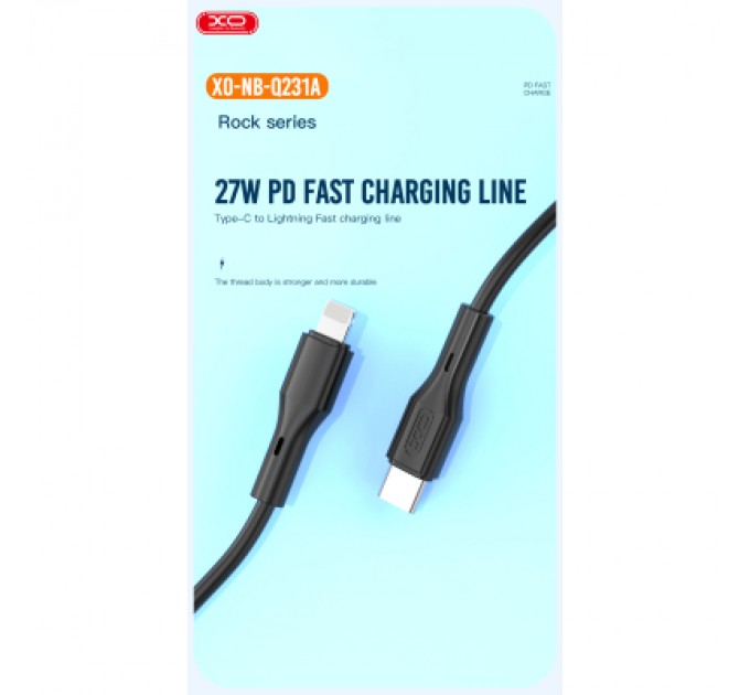 XO Дата кабель USB-C to Lightning 1.0m 27W Rock XO (NBQ231A_White)