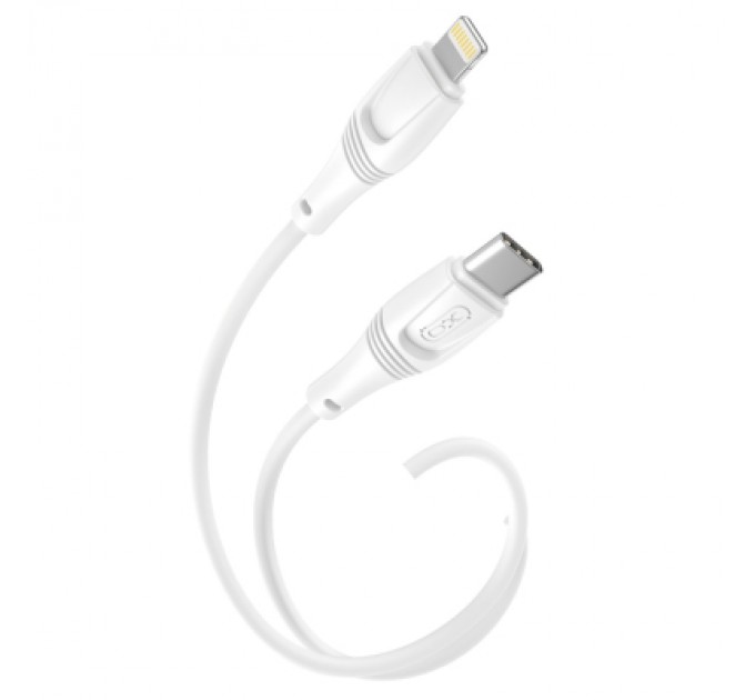 XO Дата кабель USB-C to Lightning 1.0m 27W High Elastic Zeus XO (NBQ239A_White)