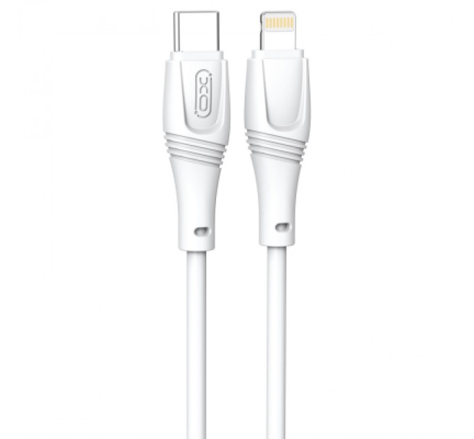 XO Дата кабель USB-C to Lightning 1.0m 27W High Elastic Zeus XO (NBQ239A_White)
