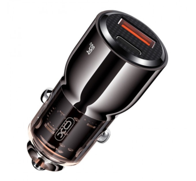 XO Зарядний пристрій XO CC58 USB-C PD65W + USB-A 30W Gray (CC58_Tarnish)