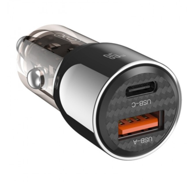 XO Зарядний пристрій XO CC58 USB-C PD65W + USB-A 30W Gray (CC58_Tarnish)