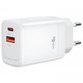 XO Зарядний пристрій XO CE16 67.5W USB-C PD45W + USB-A QC 22.5W White (CE16_White)