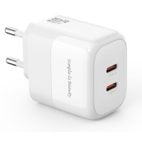 Зарядний пристрій XO L140 35W 2xUSB-C PD White (L140_White)