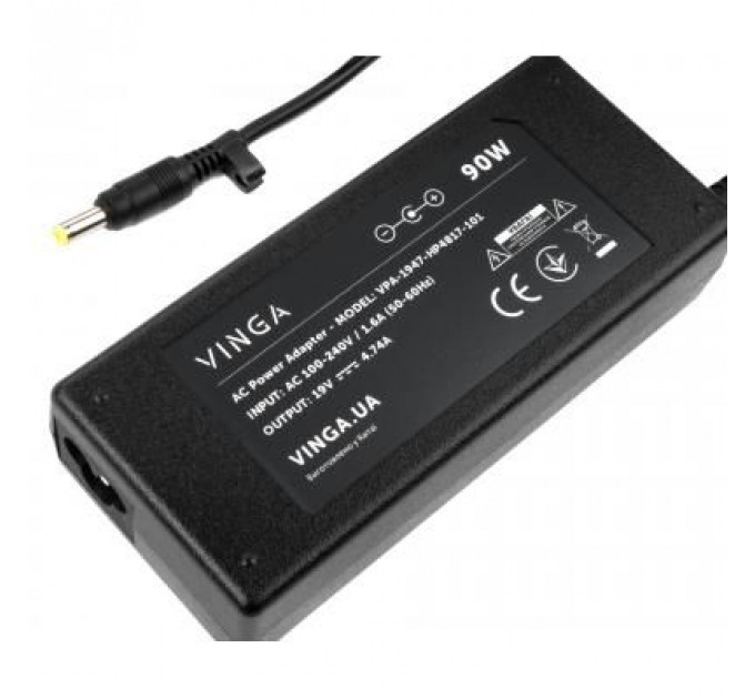 Блок живлення до ноутбуку Vinga HP 90W 19V 4.74A 4.8*1.7 (VPA-1947-HP4817-101)