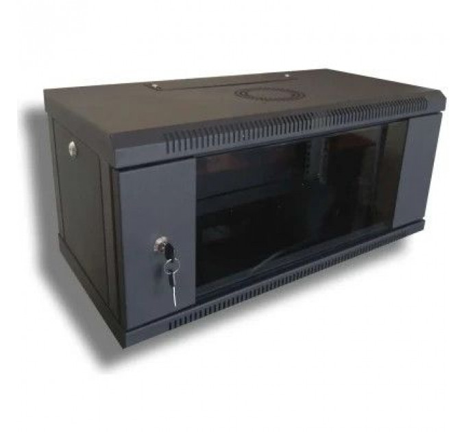 Шафа настінна Hypernet 4U 19" 600x350 (WMNC-35-4U-FLAT-BLACK)