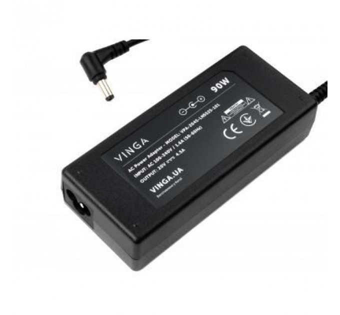 Блок живлення до ноутбуку Vinga Lenovo 90W 20V 4.5A 5.5*2.5 (VPA-2045-LN5525-101)