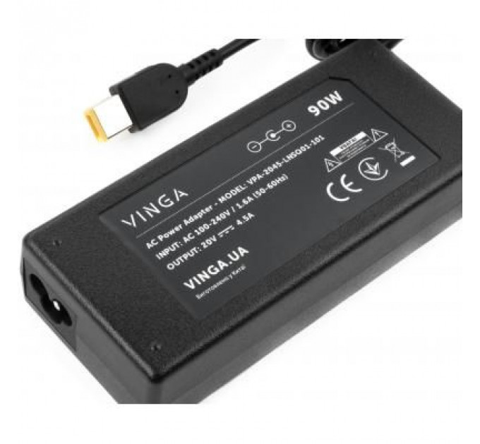 Блок живлення до ноутбуку Vinga Lenovo 90W 20V 4.5A square (VPA-2045-LNSQ01-101)