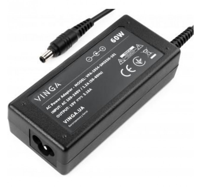 Блок живлення до ноутбуку Vinga Samsung 60W 19V 3.16А 5.5*3.0 (VPA-1934-SM5530-101)